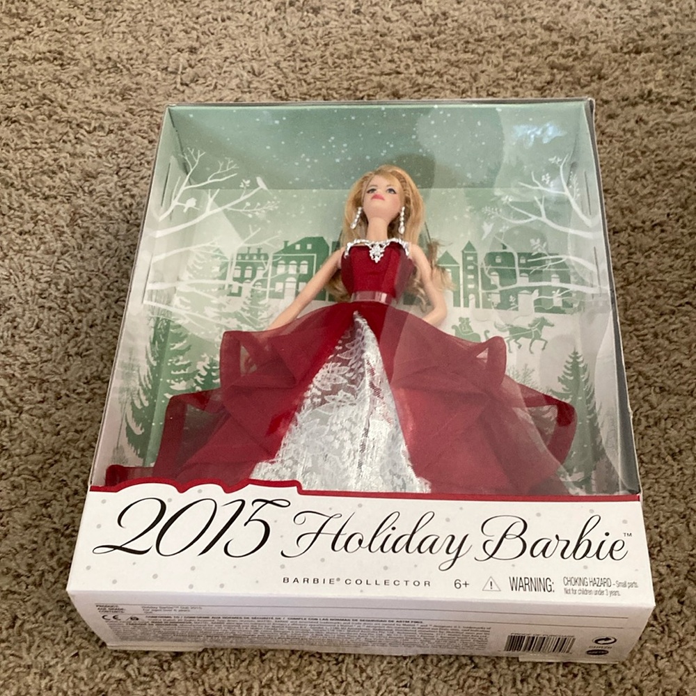 New Barbie Holiday 2015 Decor Red and White Elegance